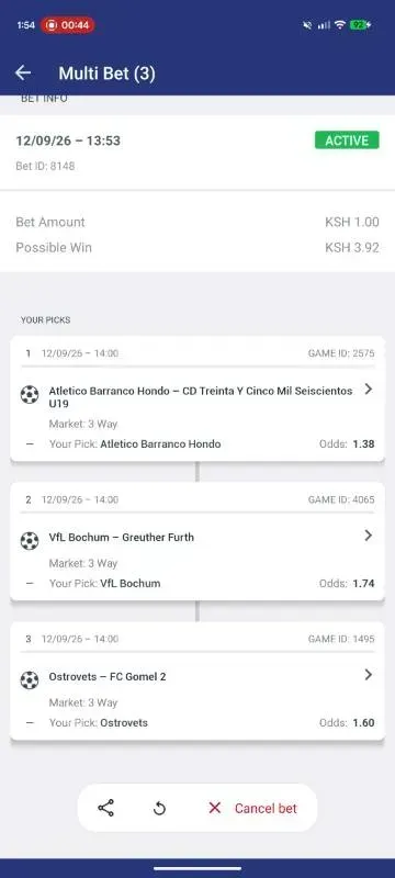 Prediction Slip screenshot