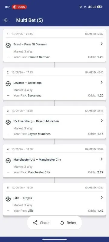Prediction Slip screenshot