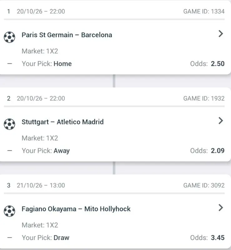 Prediction Slip screenshot